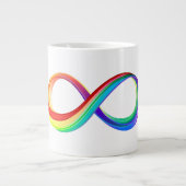 Gelaagd Rainbow Infinity symbool Grote Koffiekop (Voorkant)