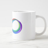 Gelaagd Rainbow Infinity symbool Grote Koffiekop (Rechts)