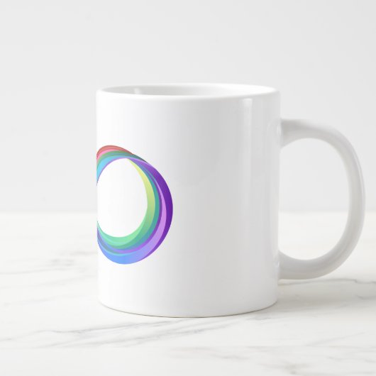 Gelaagd Rainbow Infinity symbool Grote Koffiekop (Rechts)