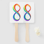 Gelaagd Rainbow Infinity symbool Handwaaier (Voorkant en achterkant)