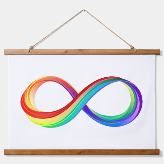 Gelaagd Rainbow Infinity symbool Hangend Wandkleed (Voorkant)