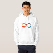 Gelaagd Rainbow Infinity symbool Hoodie (Voorkant volledig)
