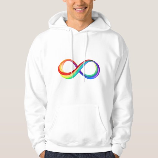 Gelaagd Rainbow Infinity symbool Hoodie (Voorkant)