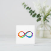 Gelaagd Rainbow Infinity symbool Informatiekaartje (Staand voorkant)