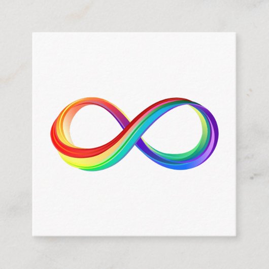 Gelaagd Rainbow Infinity symbool Informatiekaartje (Voorkant)