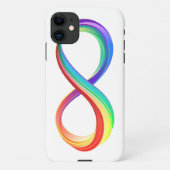Gelaagd Rainbow Infinity symbool iPhone Hoesje (Achterkant)