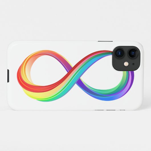 Gelaagd Rainbow Infinity symbool iPhone Hoesje (Achterkant horizontaal)