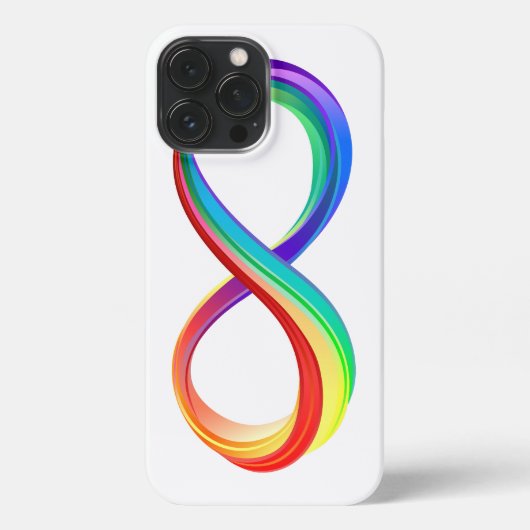 Gelaagd Rainbow Infinity symbool iPhone Hoesje (Achterkant)