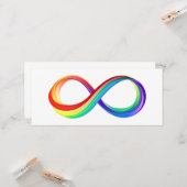 Gelaagd Rainbow Infinity symbool Kaart (Voorkant / Achterkant in situ)