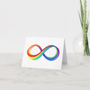 Gelaagd Rainbow Infinity symbool Kaart