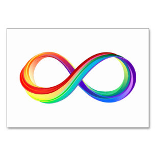 Gelaagd Rainbow Infinity symbool Kaart