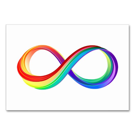 Gelaagd Rainbow Infinity symbool Kaart (Voorkant)