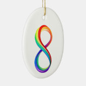 Gelaagd Rainbow Infinity symbool Keramisch Ornament (Rechts)
