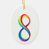 Gelaagd Rainbow Infinity symbool Keramisch Ornament (Achterkant)