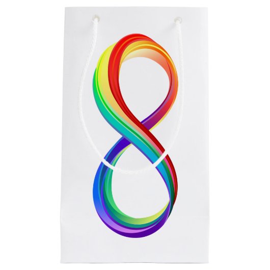Gelaagd Rainbow Infinity symbool Klein Cadeauzakje (Voorkant)
