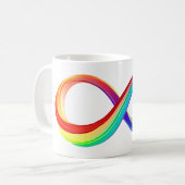Gelaagd Rainbow Infinity symbool Koffiemok (Voorkant links)