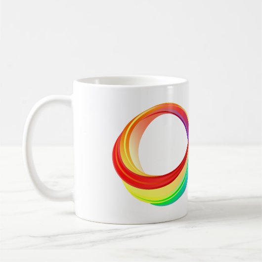 Gelaagd Rainbow Infinity symbool Koffiemok (Links)