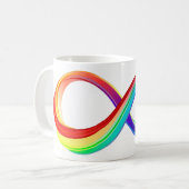 Gelaagd Rainbow Infinity symbool Koffiemok (Voorkant links)
