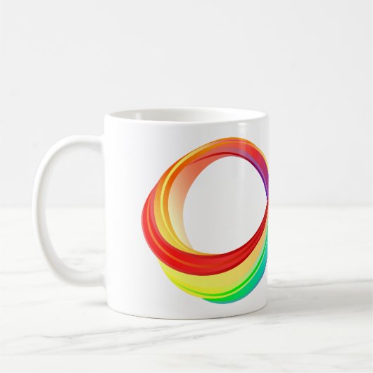 Gelaagd Rainbow Infinity symbool Koffiemok (Links)