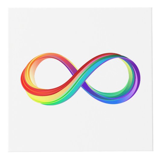 Gelaagd Rainbow Infinity symbool Kubus (Rechts)