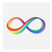 Gelaagd Rainbow Infinity symbool Kubus (Voorkant)