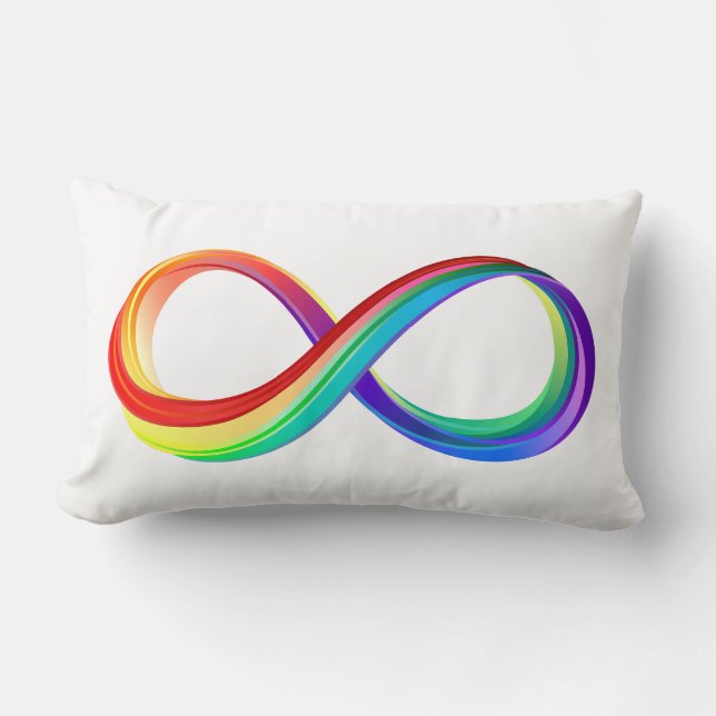 Gelaagd Rainbow Infinity symbool Kussen (Voorkant)