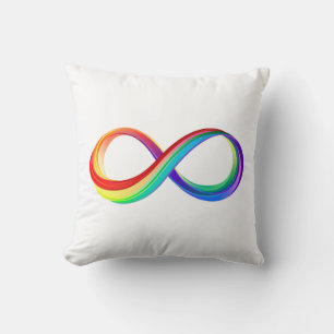 Gelaagd Rainbow Infinity symbool Kussen