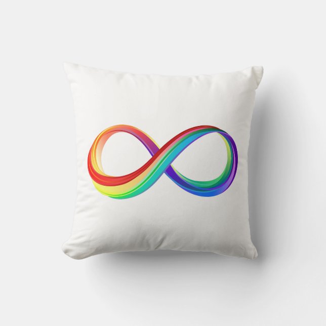 Gelaagd Rainbow Infinity symbool Kussen (Voorkant)