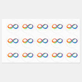 Gelaagd Rainbow Infinity symbool Labels (Vel)