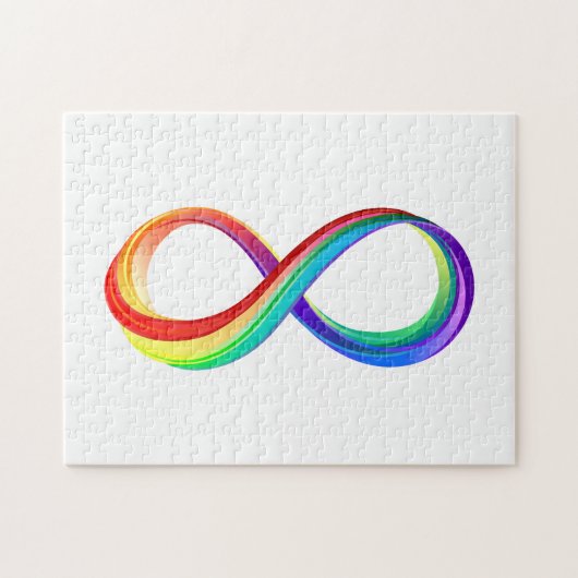 Gelaagd Rainbow Infinity symbool Legpuzzel (Horizontaal)