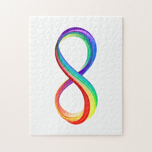 Gelaagd Rainbow Infinity symbool Legpuzzel (Verticaal)