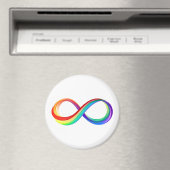 Gelaagd Rainbow Infinity symbool Magneet (Insitu (Vaatwasser))