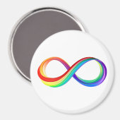 Gelaagd Rainbow Infinity symbool Magneet (Voorkant / Achterkant)