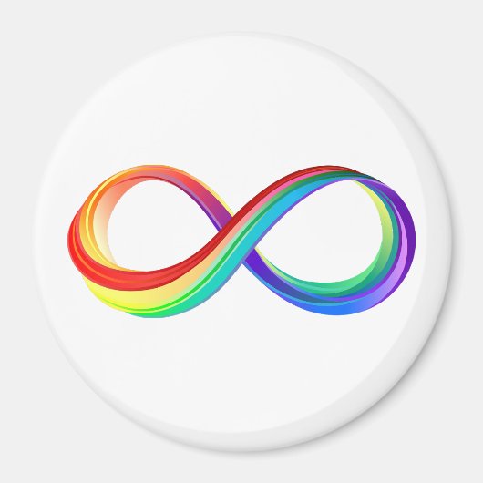 Gelaagd Rainbow Infinity symbool Magneet (Voorkant)
