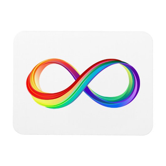 Gelaagd Rainbow Infinity symbool Magneet (Horizontaal)
