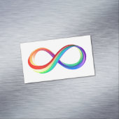 Gelaagd Rainbow Infinity symbool Magnetisch Visitekaartje (Voorbeeld)