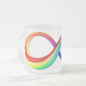 Gelaagd Rainbow Infinity symbool Matglas Koffiemok (Voorkant links)