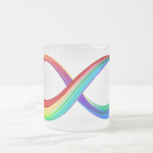 Gelaagd Rainbow Infinity symbool Matglas Koffiemok (Center)