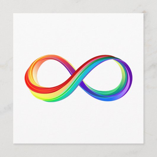 Gelaagd Rainbow Infinity symbool Menu (Voorkant)