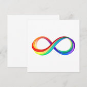 Gelaagd Rainbow Infinity symbool Menu (Voorkant / Achterkant)