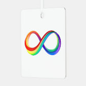 Gelaagd Rainbow Infinity symbool Metalen Ornament (Voorkant links)