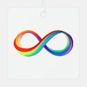 Gelaagd Rainbow Infinity symbool Metalen Ornament (Voorkant)