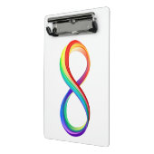 Gelaagd Rainbow Infinity symbool Mini Klembord (Angled2)