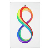 Gelaagd Rainbow Infinity symbool Mini Klembord (Achterkant)