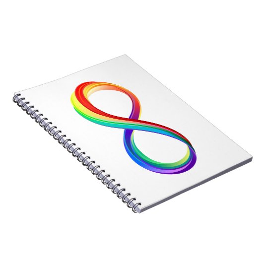 Gelaagd Rainbow Infinity symbool Notitieboek (Rechterzijde)