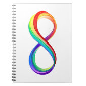 Gelaagd Rainbow Infinity symbool Notitieboek (Voorkant)