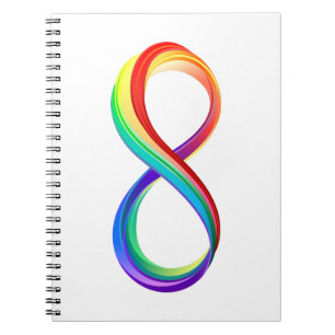 Gelaagd Rainbow Infinity symbool Notitieboek