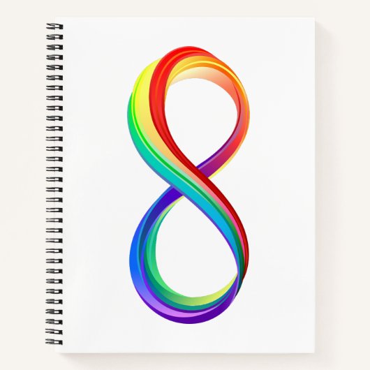 Gelaagd Rainbow Infinity symbool Notitieboek (Voorkant)
