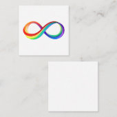 Gelaagd Rainbow Infinity symbool Notitiekaartje (Voorkant / Achterkant)