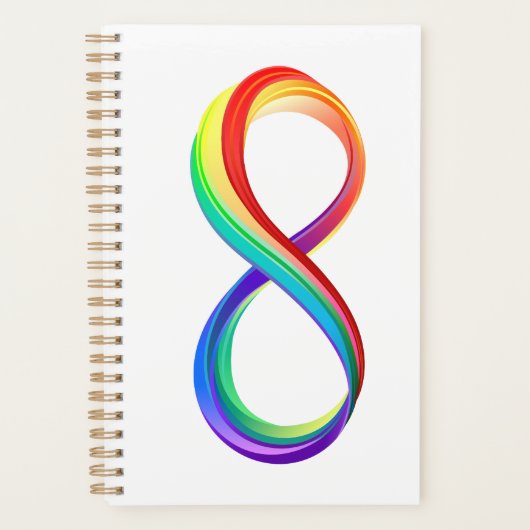 Gelaagd Rainbow Infinity symbool Planner (Voorkant)